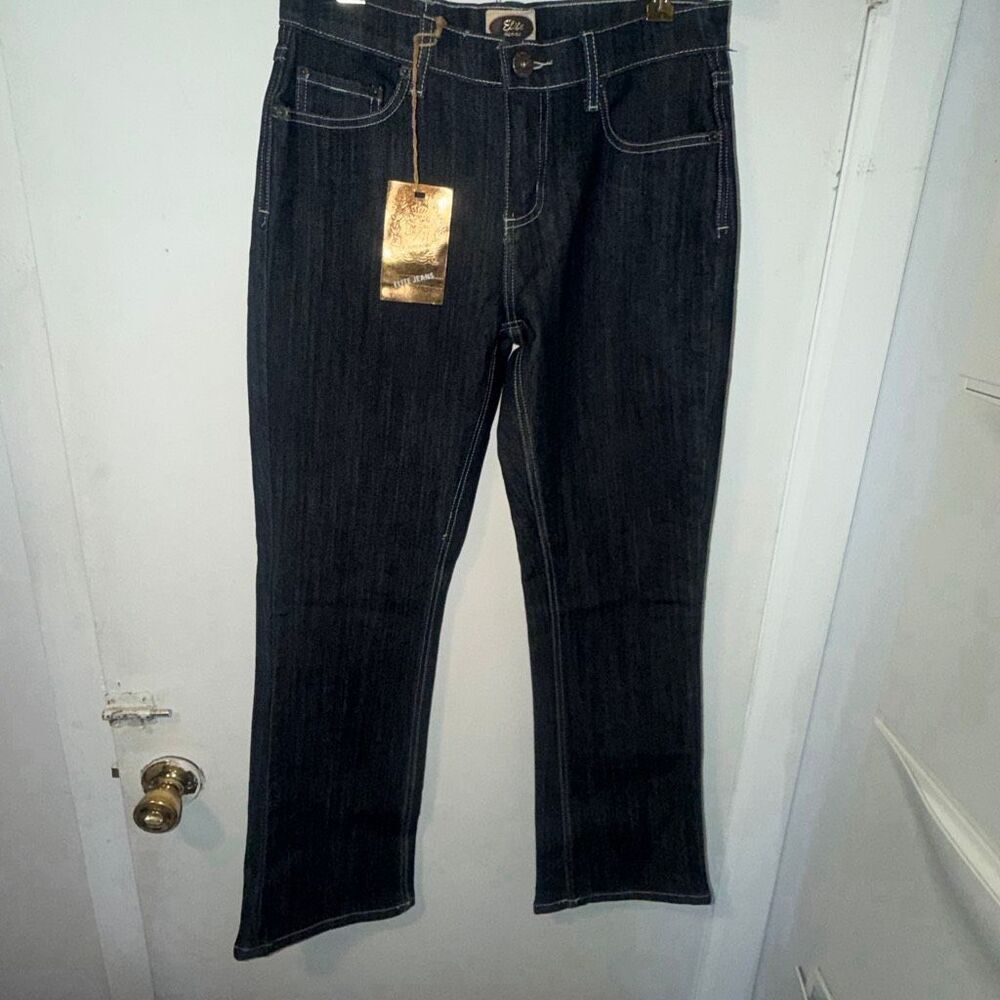 ELITE JEANS Dark Wash Denim Bootcut Y2K Jeans-8 NWT!